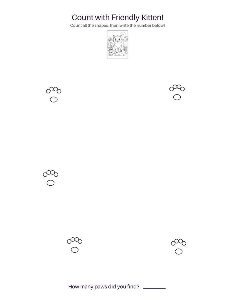 Friendly Kitten counting set preview