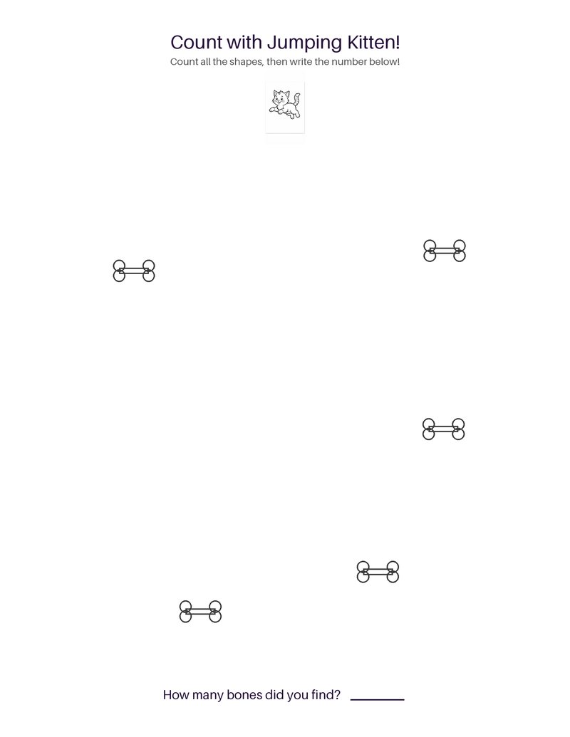 Jumping Kitten counting set preview
