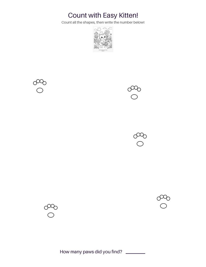 Easy Kitten counting set preview