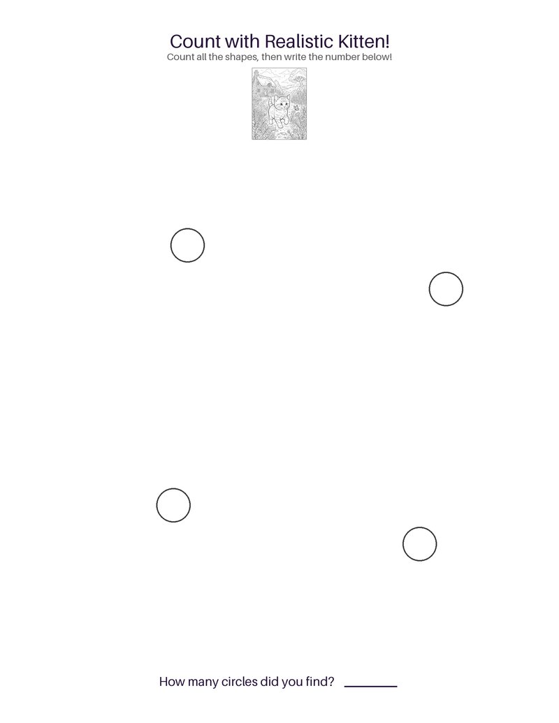 Realistic Kitten counting set preview