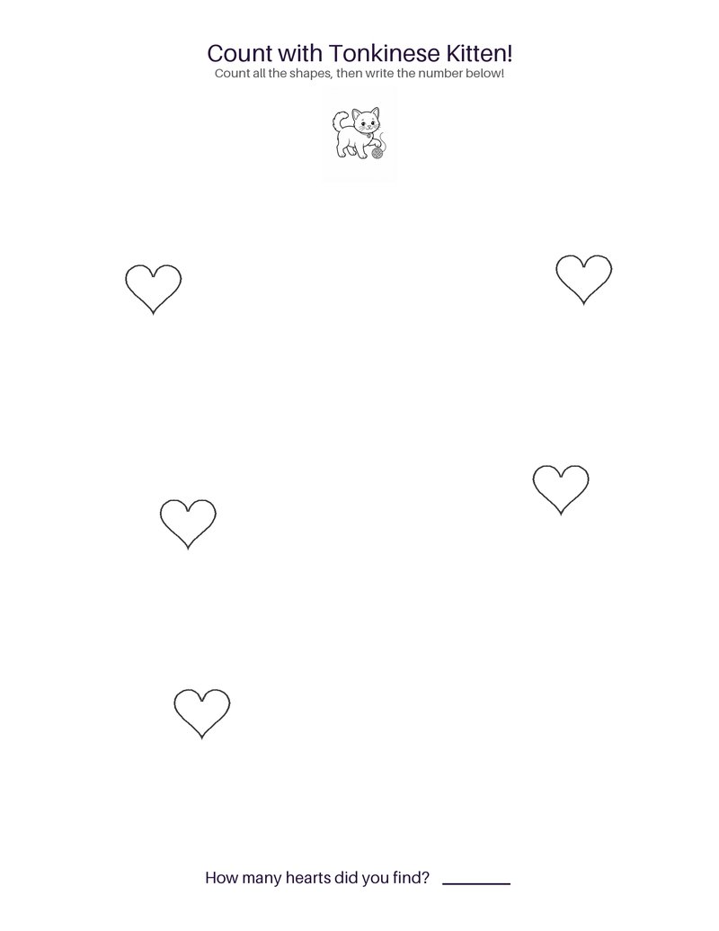 Tonkinese Kitten counting set preview
