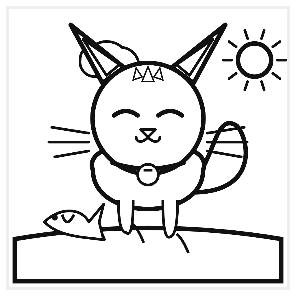 Kitten Arctic Adventure coloring page - free printable outline