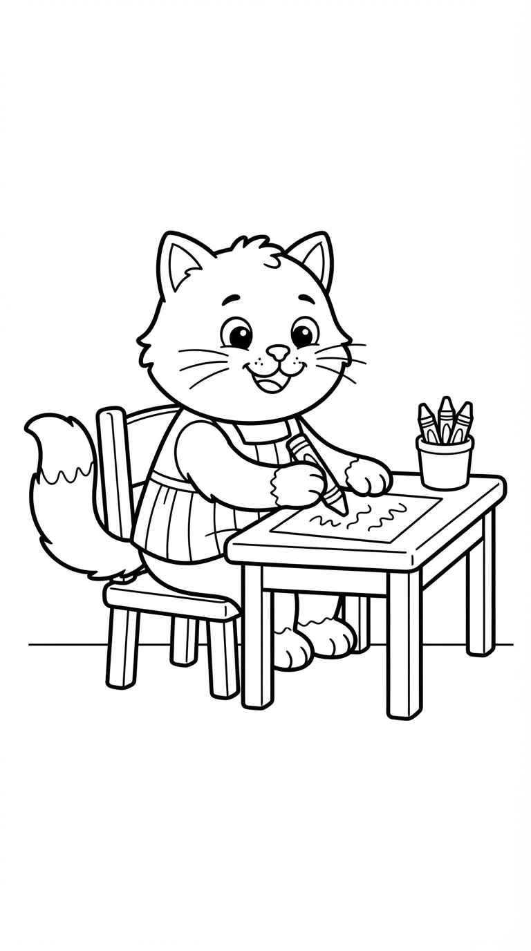 Printable Cat Coloring Book Pages coloring page - free printable outline