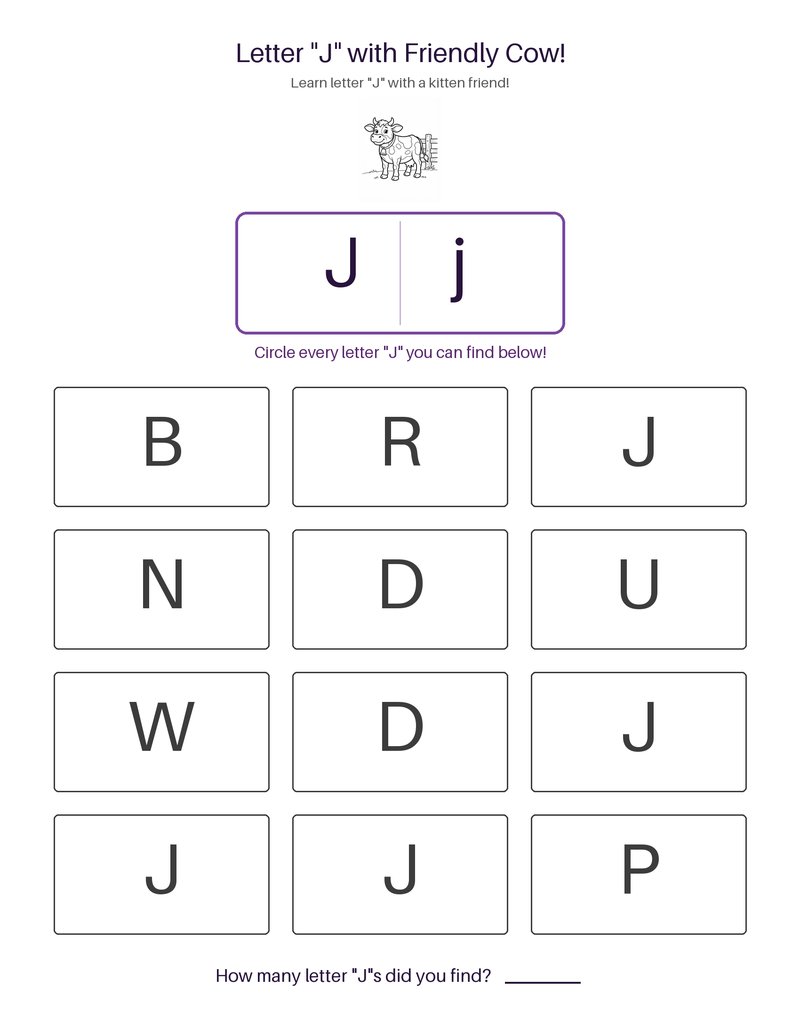 Friendly Cow abc set preview