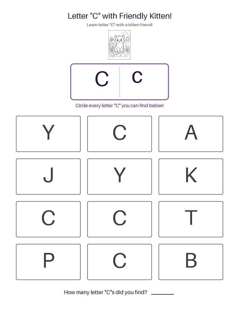 Friendly Kitten abc set preview