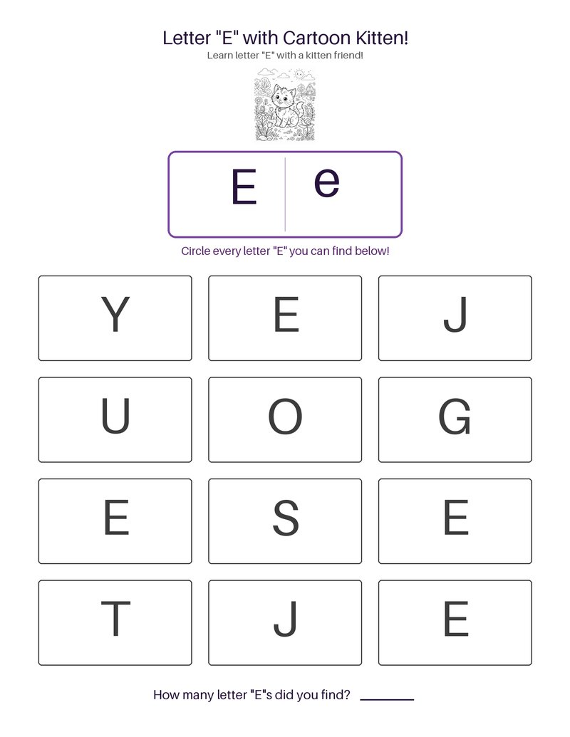 Cartoon Kitten abc set preview
