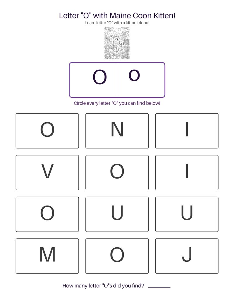 Maine Coon Kitten abc set preview
