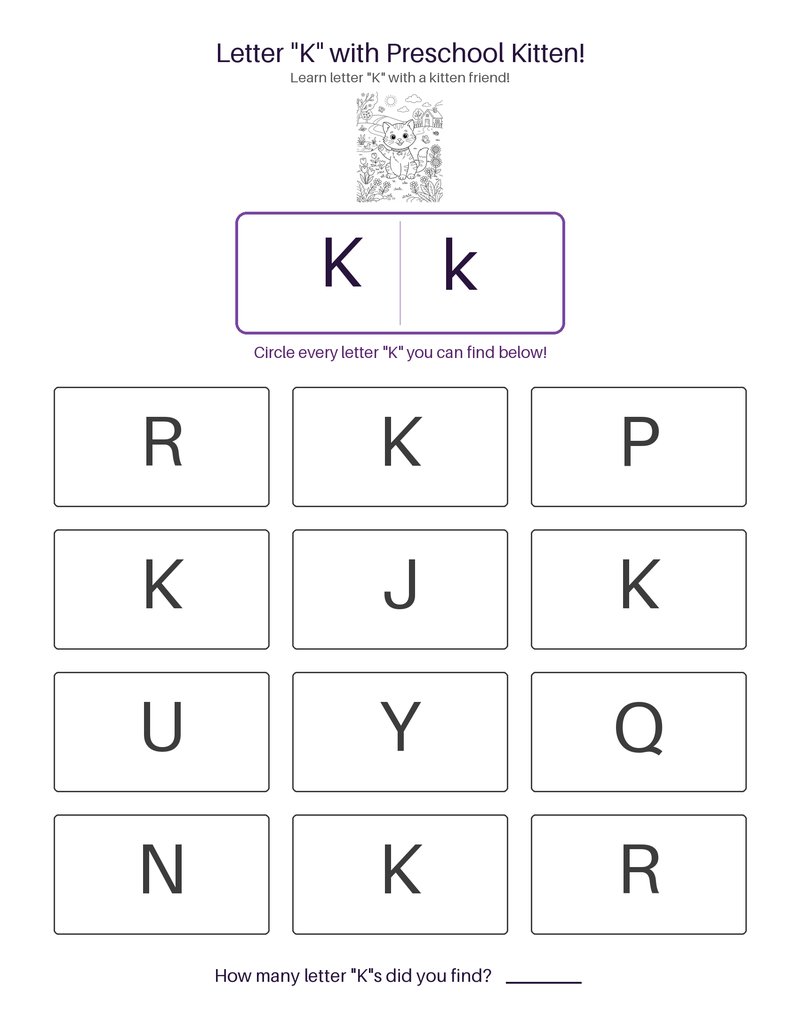 Preschool Kitten abc set preview