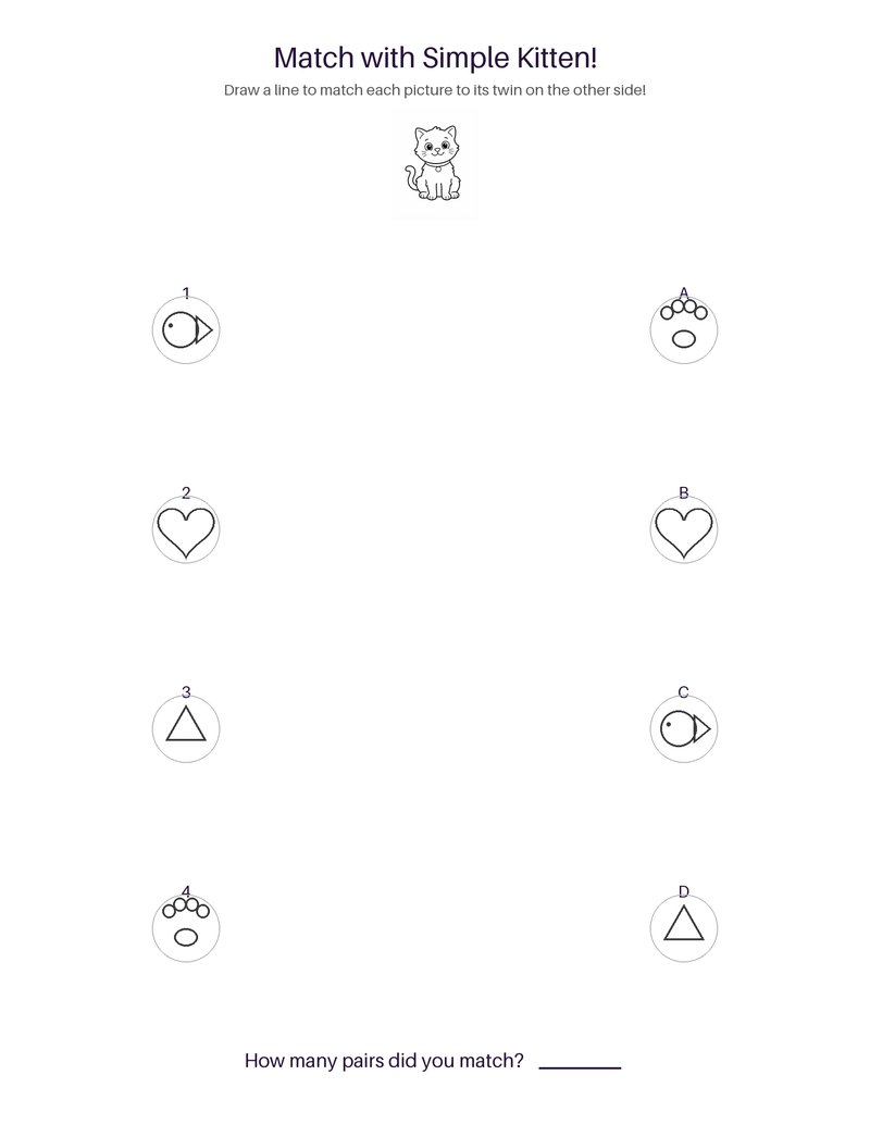 Simple Kitten matching set preview