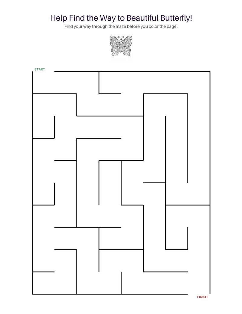 Beautiful Butterfly maze set preview