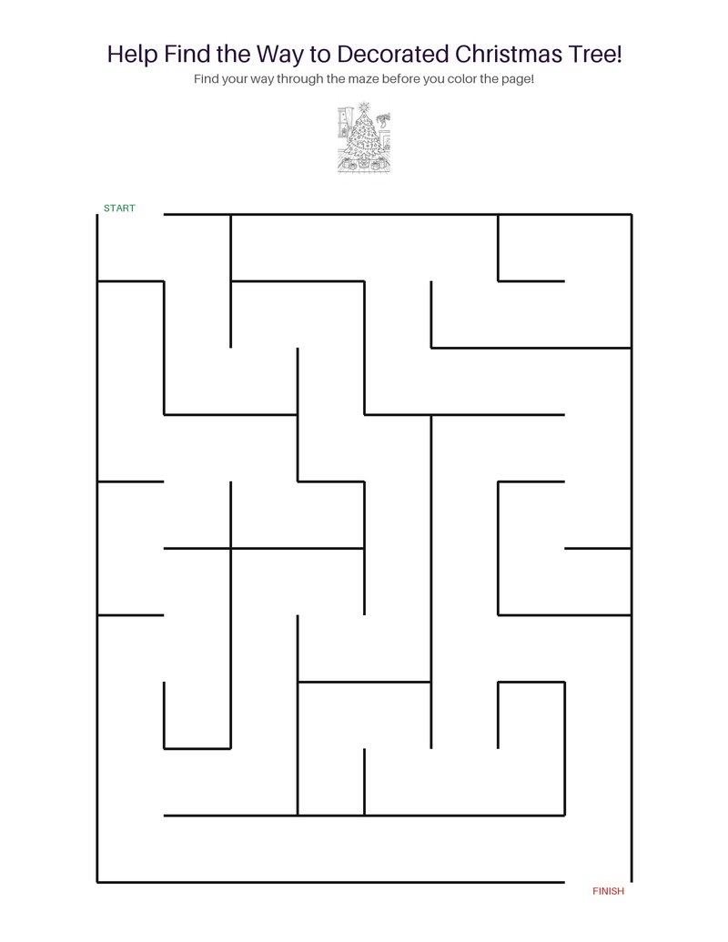 Decorated Christmas Tree maze set preview