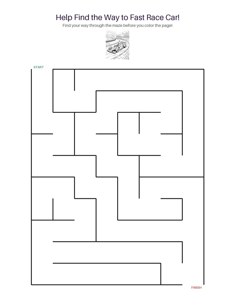 Fast Race Car maze set preview