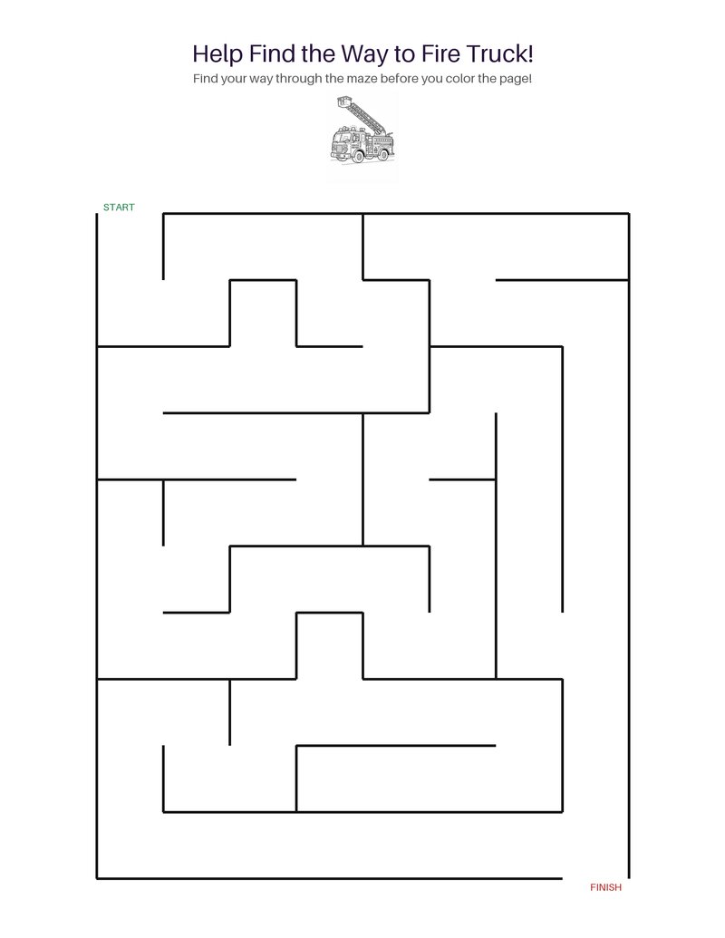 Fire Truck maze set preview