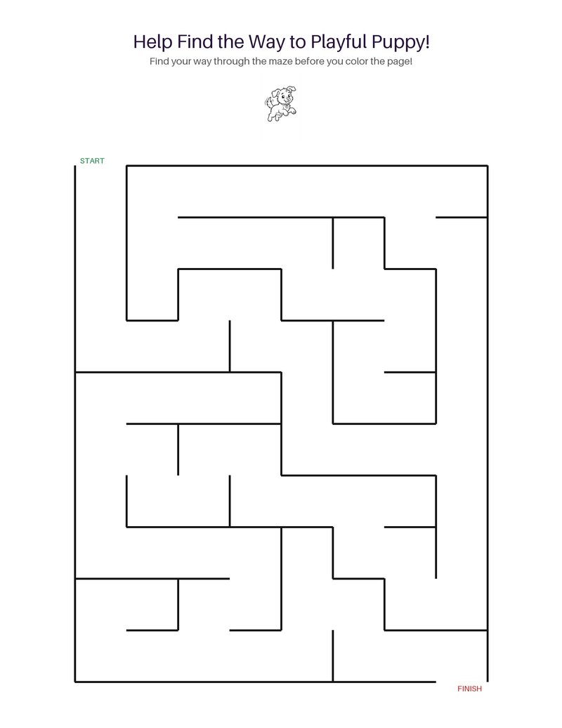 Playful Puppy maze set preview