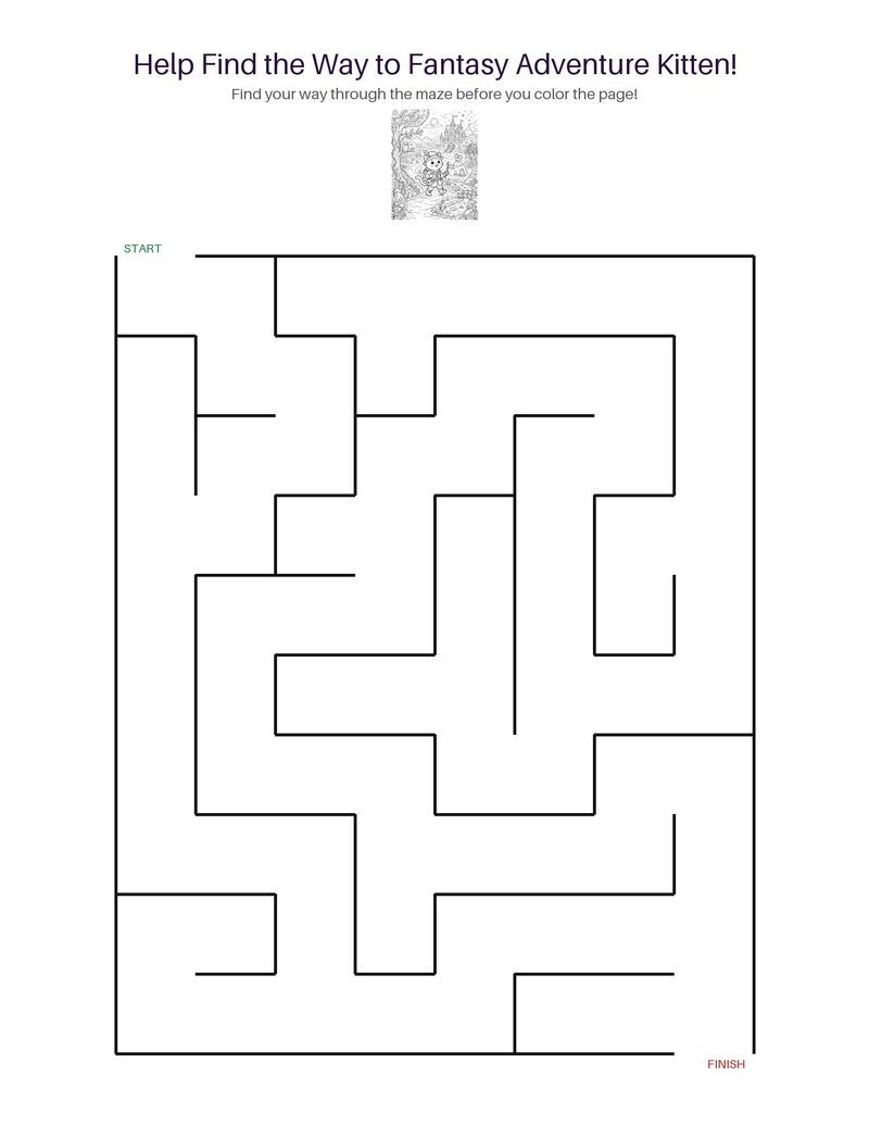 Fantasy Adventure Kitten maze set preview
