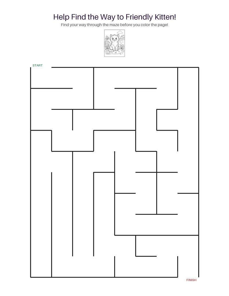 Friendly Kitten maze set preview
