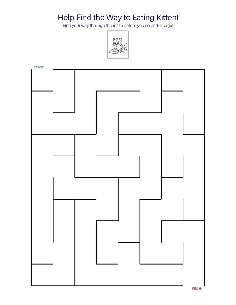 Eating Kitten maze set preview