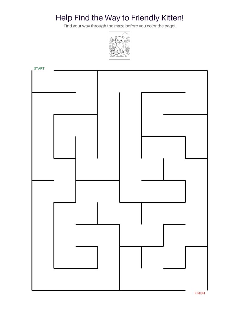 Friendly Kitten maze set preview