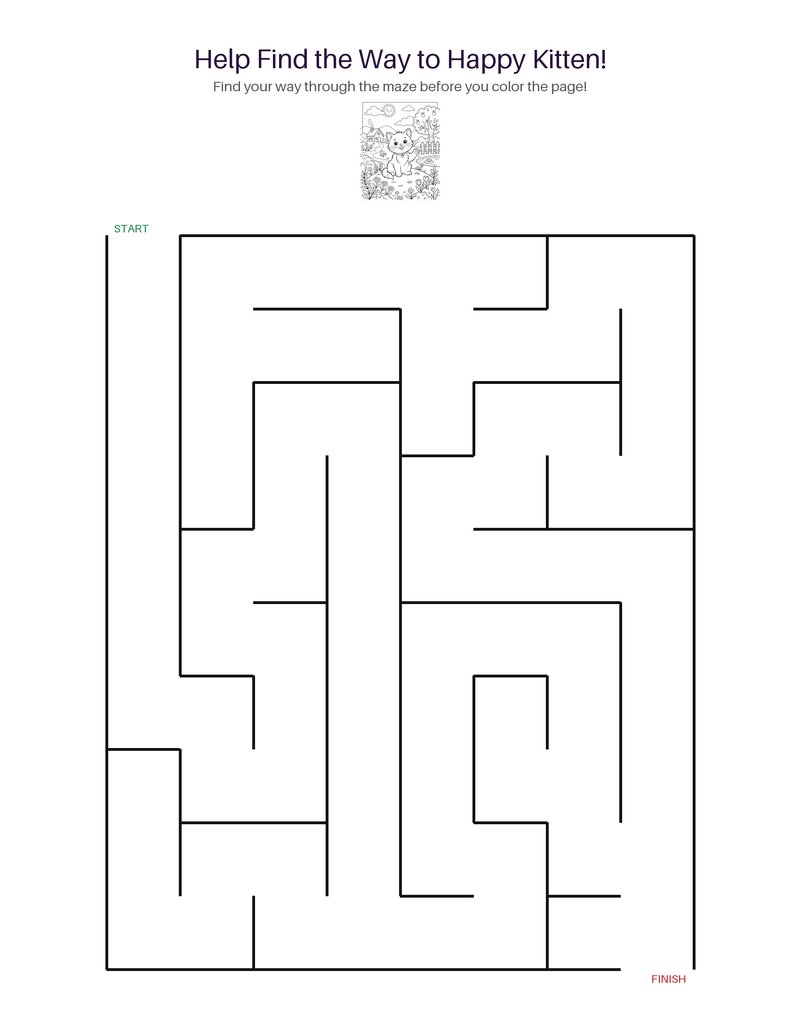 Happy Kitten maze set preview
