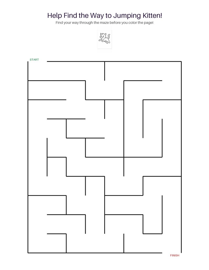 Jumping Kitten maze set preview
