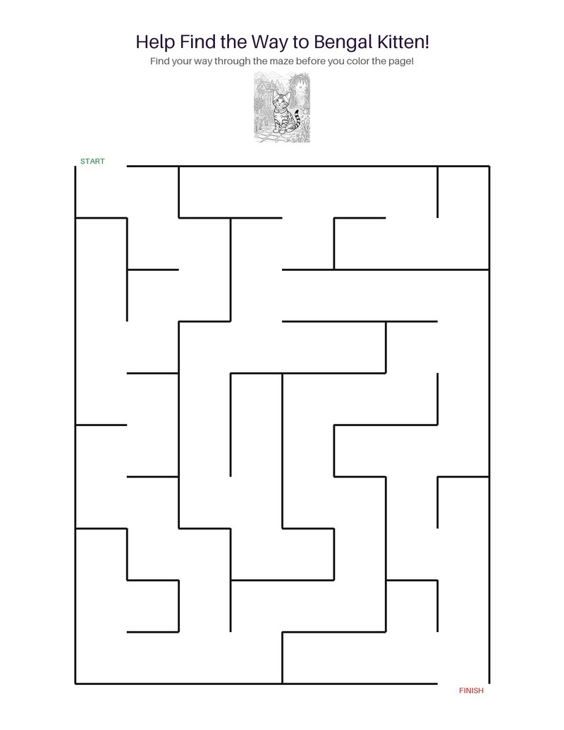 Bengal Kitten maze set preview
