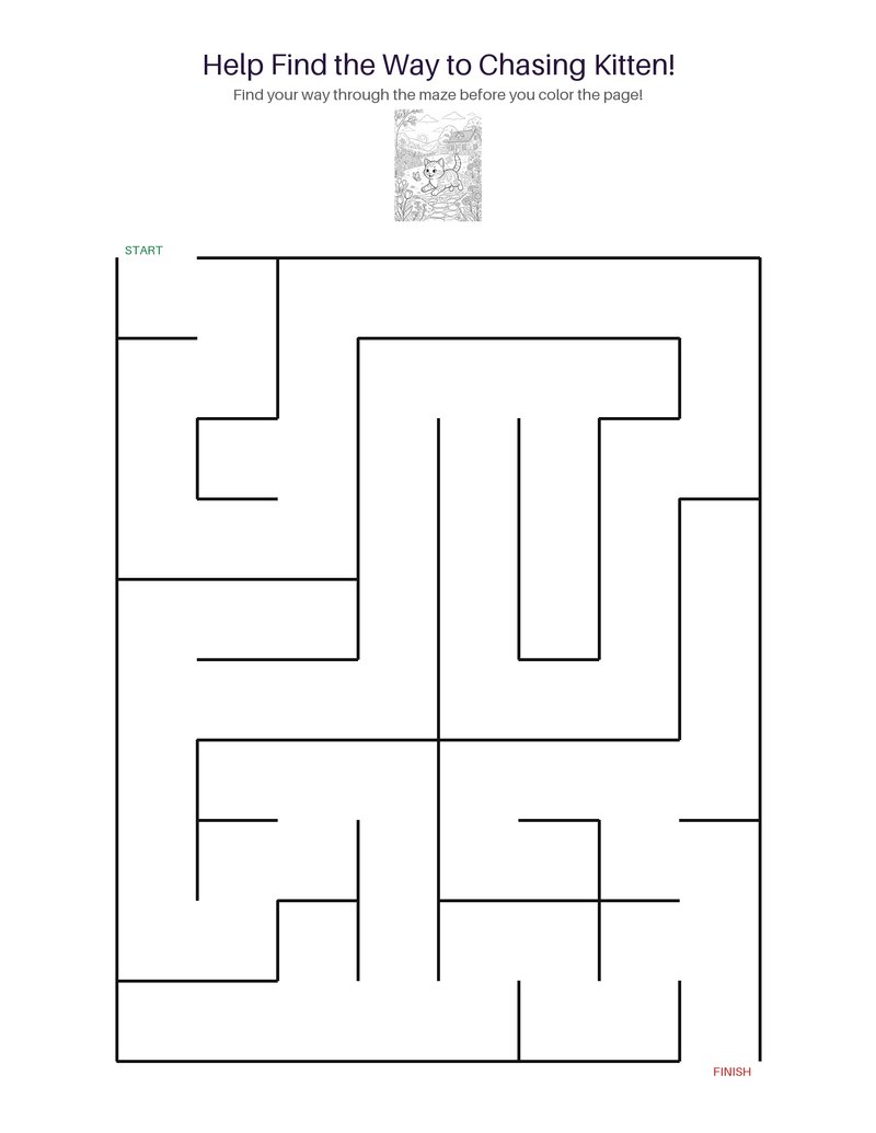 Chasing Kitten maze set preview