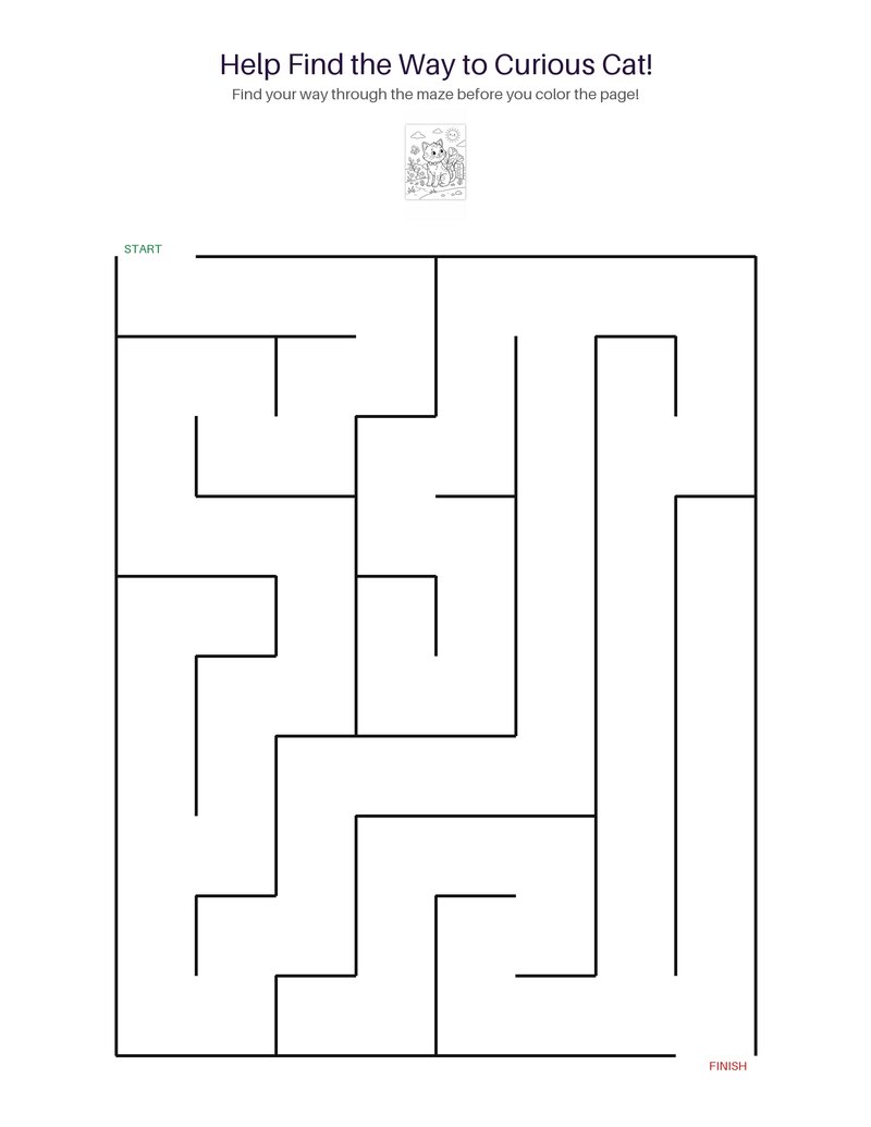 Curious Cat maze set preview