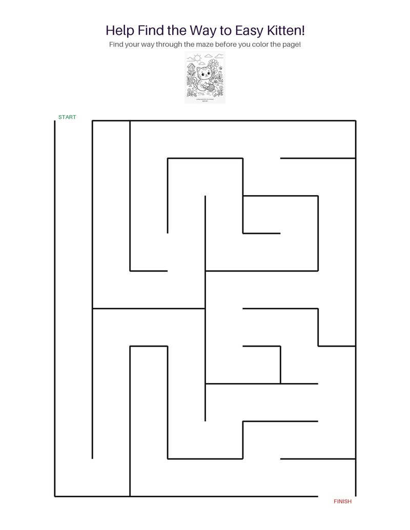 Easy Kitten maze set preview