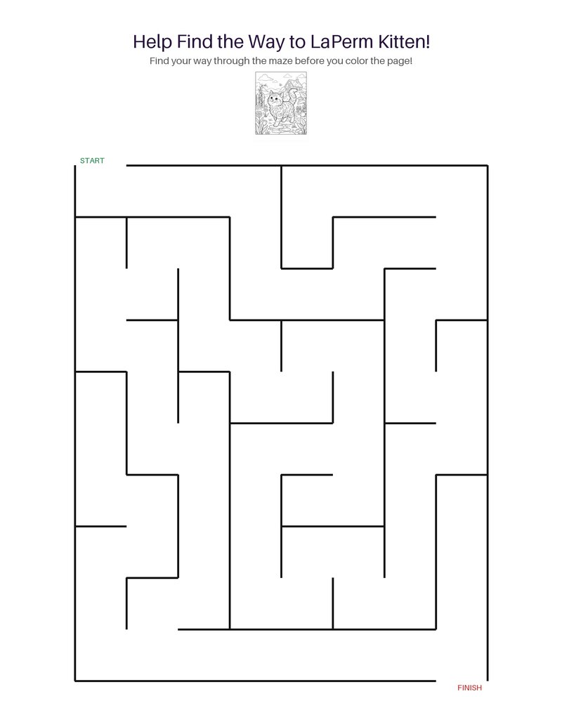 LaPerm Kitten maze set preview