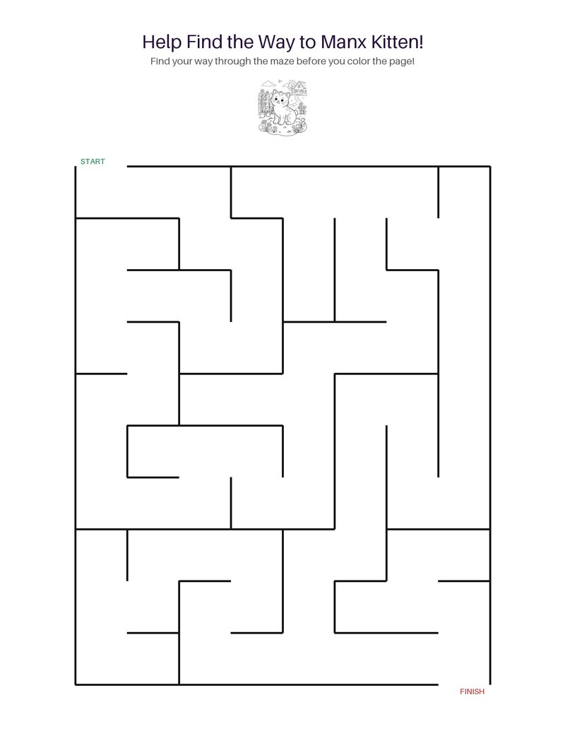 Manx Kitten maze set preview