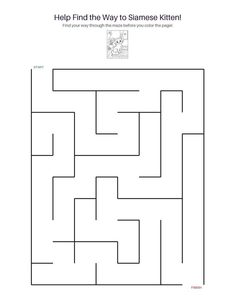 Siamese Kitten maze set preview